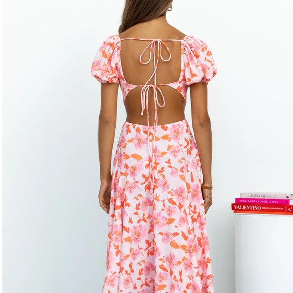 Dish It Out Midi Dress Pink - Picture 3 of 5